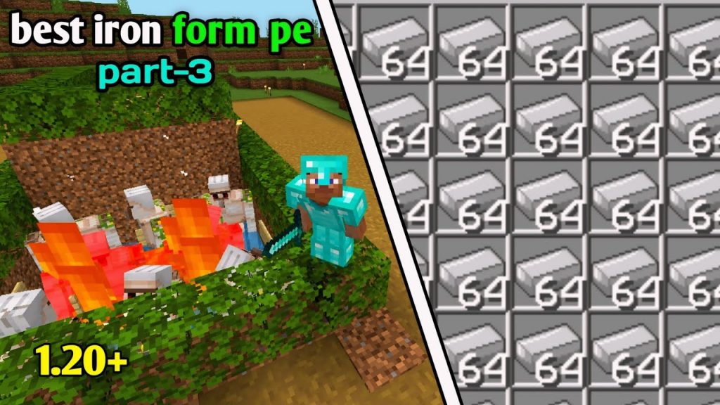 I Build The Best Iron Farm in 1.20 | Minecraft Pe 1.20 Survival Series In Hindi (ep3)
