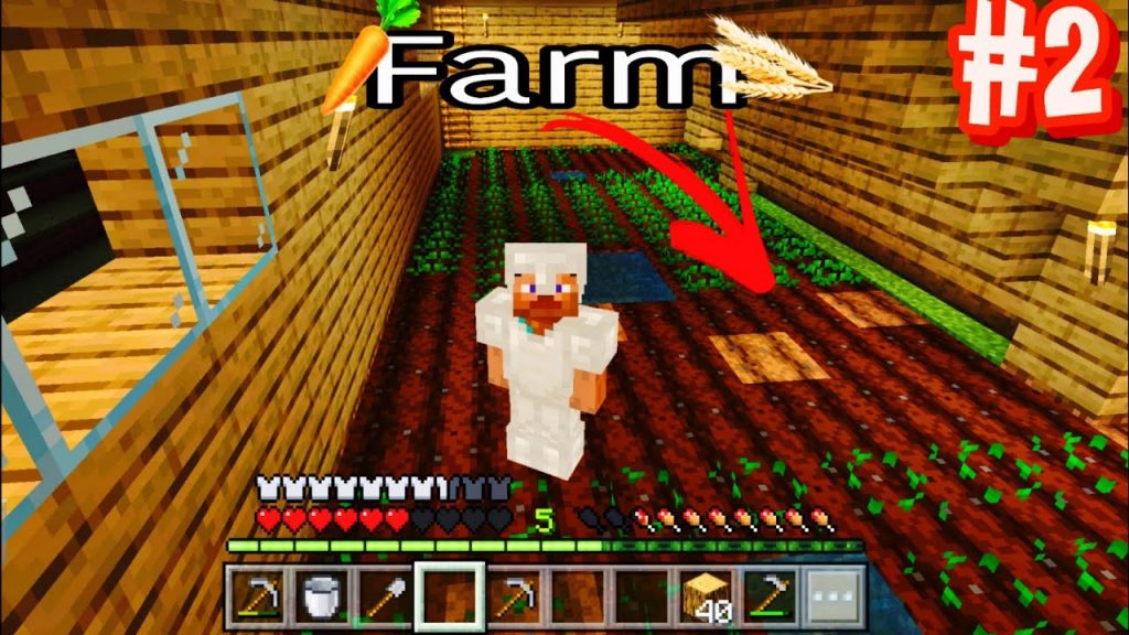 I Made A Food Farm In Minecraft Pe | Survival Ep 2
