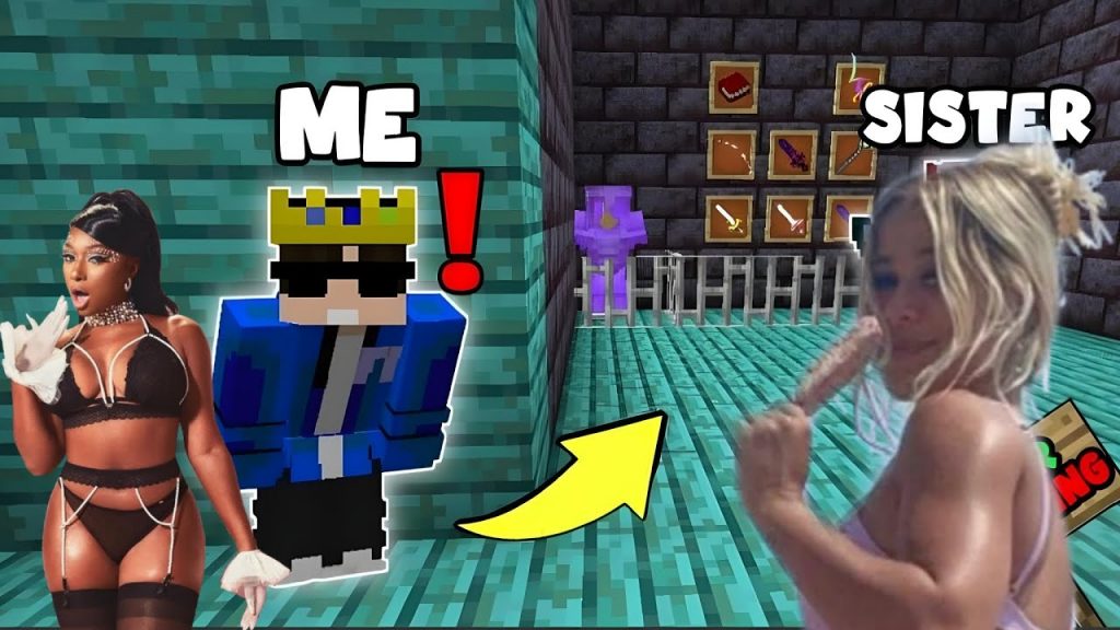 I Stole Super Items In My Sister Priv ate Server In Minecraft |