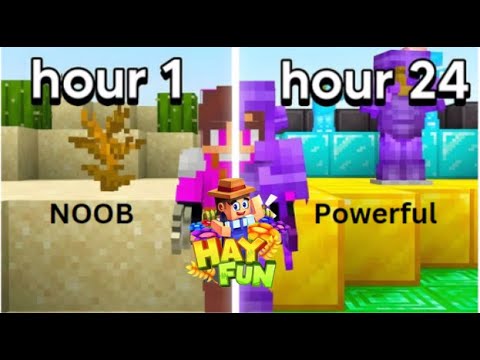 I became most powerful player 100m giveaway in Hayfun Minecraft server
