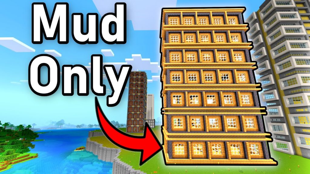 I built a Mud Skyscraper (Minecraft Survival)