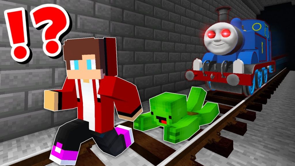 JJ and Mikey VS Horror Thomas Train CHALLENGE in Minecraft / Maizen Minecraft