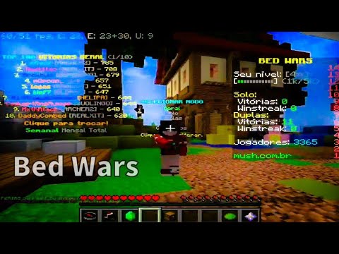 Jogando Bed Wars - Minecraft Server (MUSH)