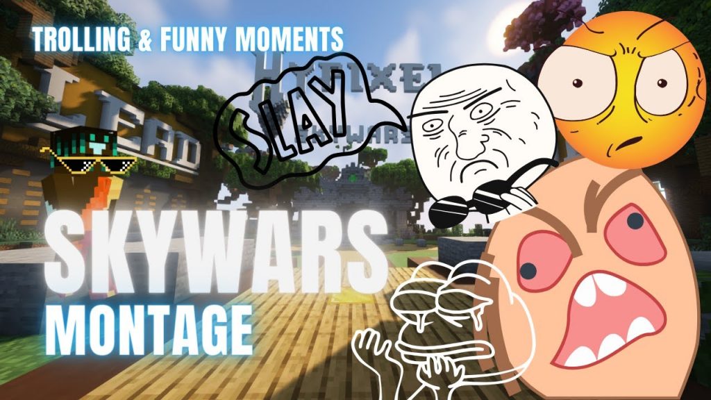 MC Skywars Trolling Montage #2 - Lets Play - Funny Moments - SWEATY RAGING KIDS VEINS ALMOST EXPLODE