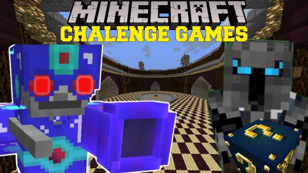 MINECRAFT POPULARMMOS SKELETRON BOSS CHALLENGE GAMES - Lucky Block Mod - Modded Mini-Game