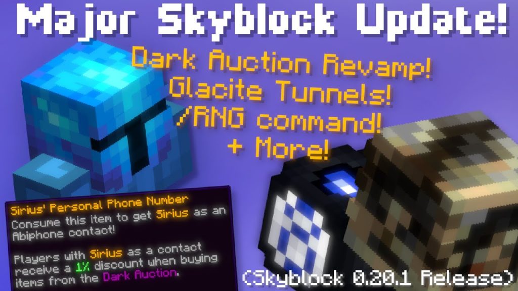 Major Skyblock Update! Dark Auction Revamp! /RNG Command! Glacite Tunnels! (Hypixel Skyblock News!)