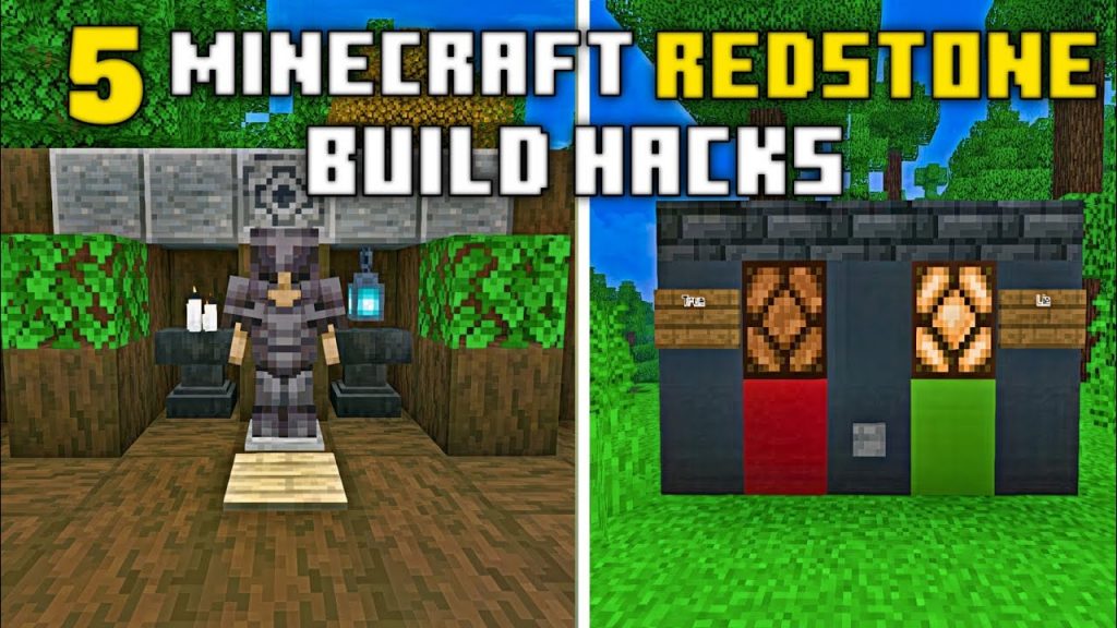 Minecraft: 5+ Secret Redstone Build Hacks & Ideas! #video