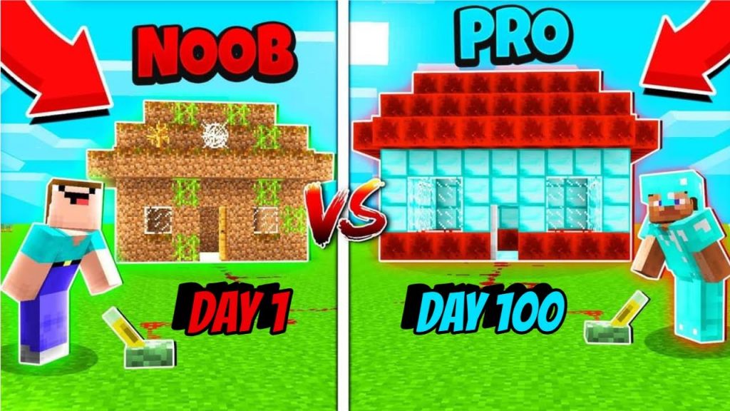 Minecraft Series Part 1 | 100 days in minecraft| noob to pro | Survival Games Video