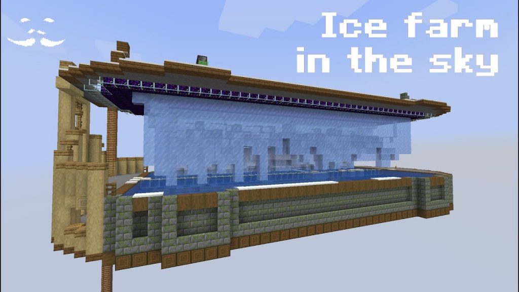 Minecraft SkyBlock 2.1 - Ice farm in the sky