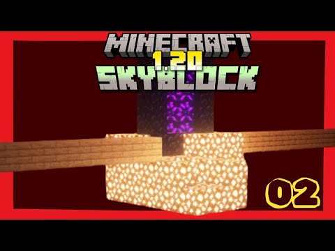 Minecraft Skyblock 1.20 | ep 02 | fomos para o nether do skyblock