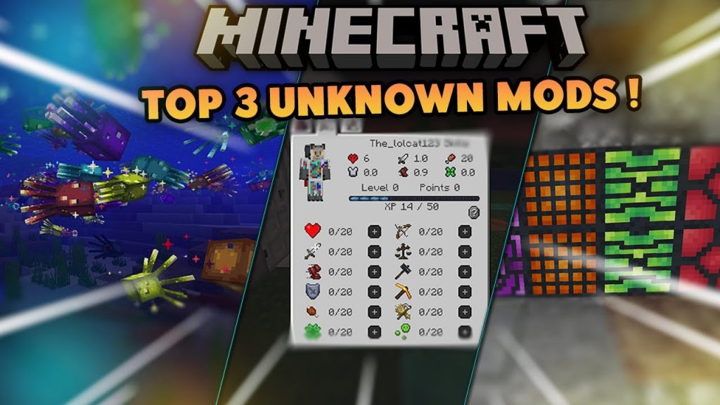 Minecraft | TOP 3 UNKNOWN MODS (New Squids, Skills and MORE !!) | Mod Showcase