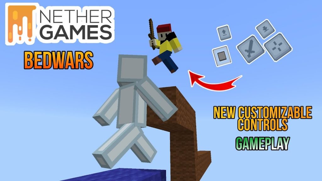 Nethergames Bedwars Gameplay with New Customizable Controls | Minecraft PE 1.20.71