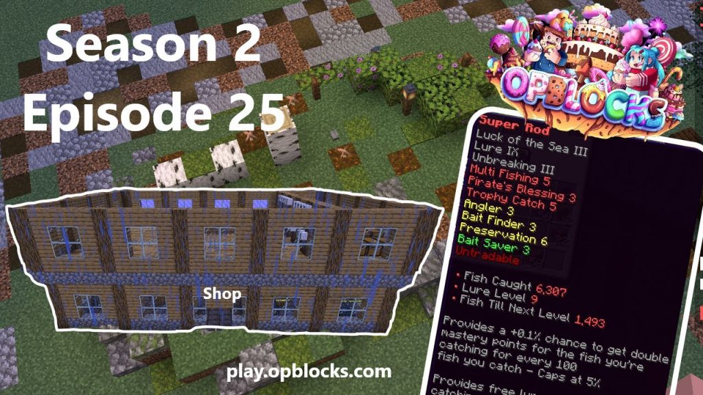 Organizing the Island Part 3 - Creating a Shop! - Minecraft Skyblock S2 E25 [OPBlocks]
