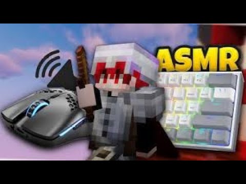 Playing Minecraft Bedwars (Keyboard + Mouse ASMR}