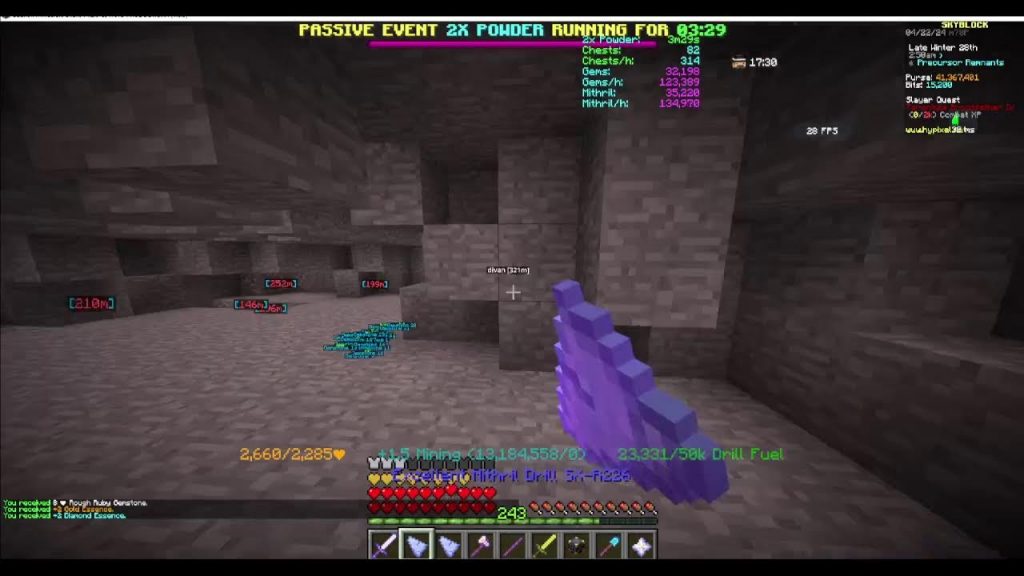 Powder Grind + Chatting with Friends #hypixel #minecraft #skyblock
