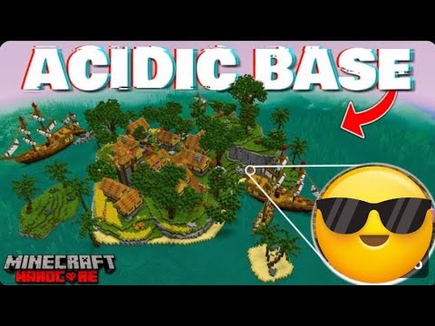 Surviving 24 Hours on ACIDIC ISLAND in this Minecraft Server! | Part1 #viral #gameplay #minecraft