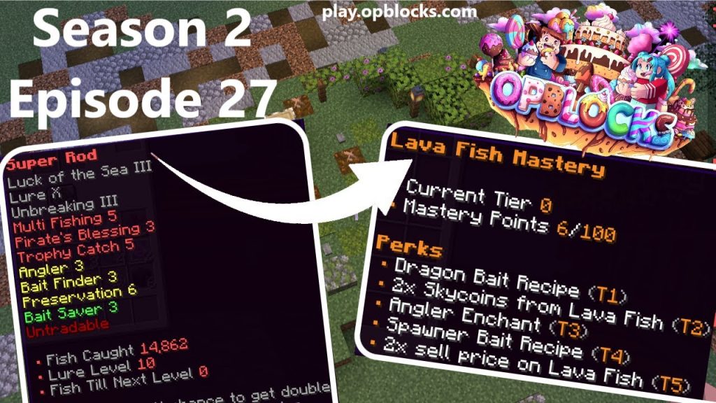 Unlocking the ability to fish in lava?! - Minecraft Skyblock S2 E27 [OPBlocks]