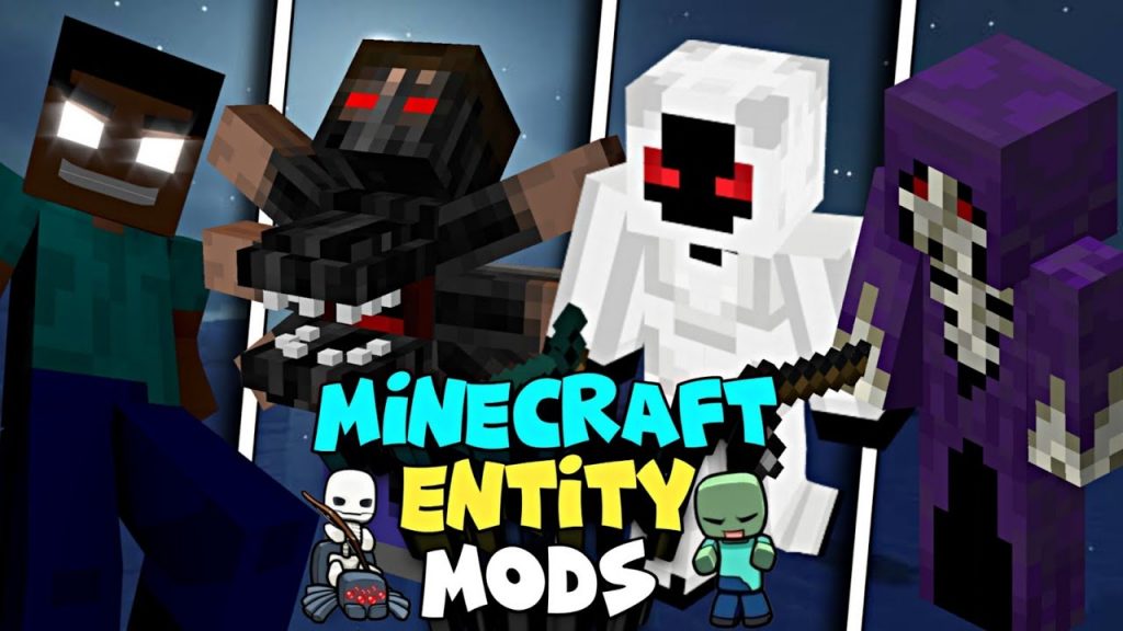 Top 10 entity mods for minecraft pocket edition || herobrine mod for mcpe || minecraft entity 303